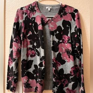 Lavender flowered cardigan by Croft & Barrow